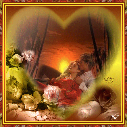 Zakochani przy wschodzie słońca